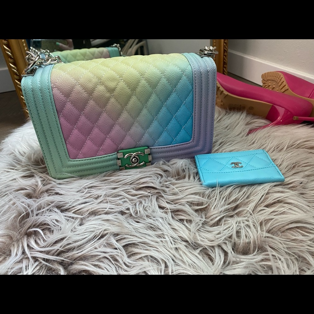 BRAND NEW Rainbow pastel bag with card holder 🌈 ✨